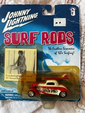 Johnny Lightning Kids Surf Rods Die-Cast Car - Red & White